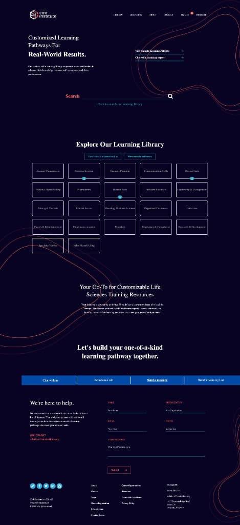 Learning library with customizable pathways