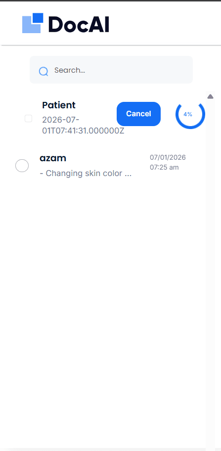 Mobile visit list and processing status