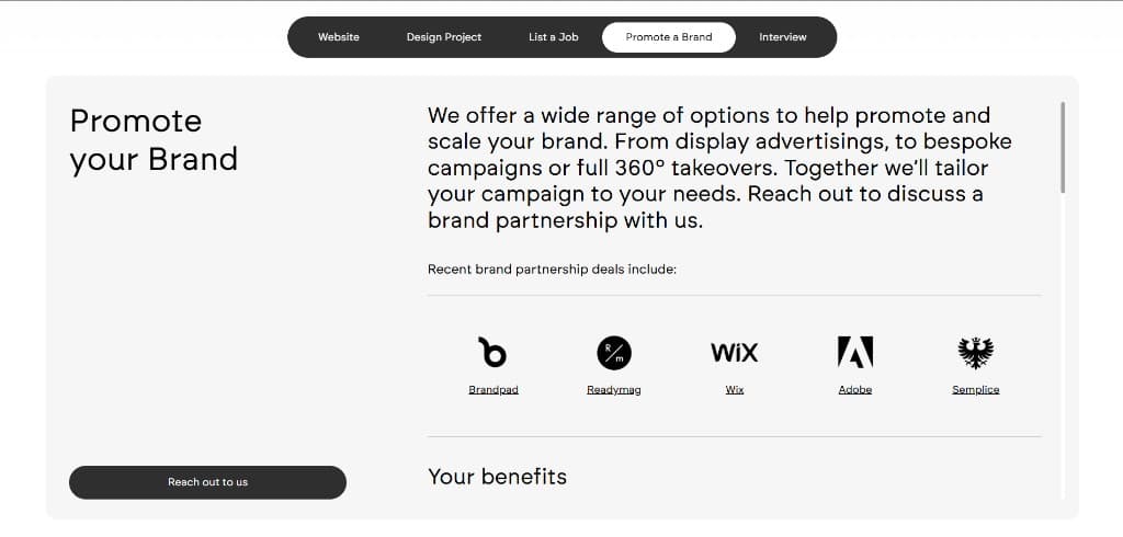 Promote a Brand - partnership and advertising options